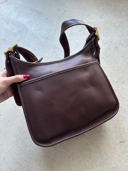 Vintage Coach Ergo Style Black Leather Shoulder Bag 9966