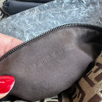 Vintage Fendi Mama Baguette Brown Zucchino Shoulder Bag