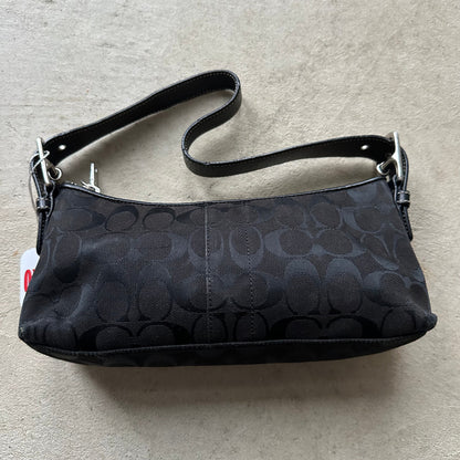 Vintage Y2K Coach Black Baguette Shoulder Bag
