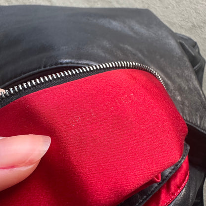 Vintage Fendi Baguette Style Black Leather Shoulder Bag