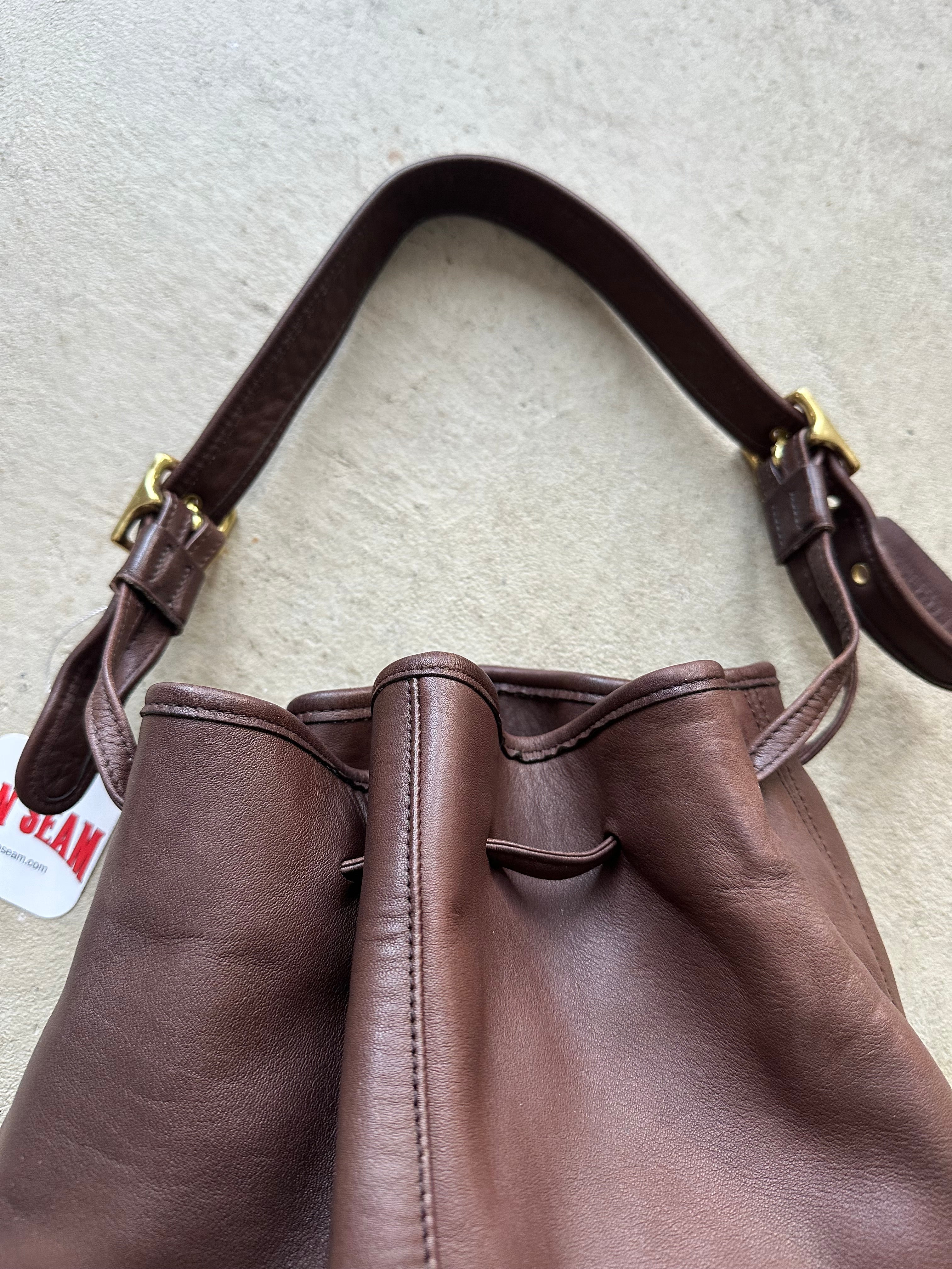 Vintage Coach 9166 Leather Bucket Duffle Hobo Purse