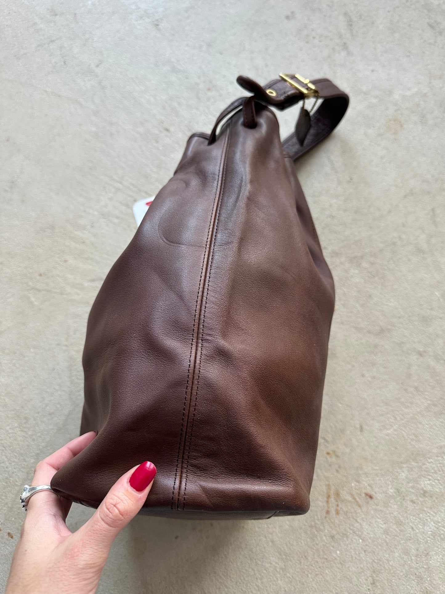 Vintage Coach 9166 Leather Bucket Duffle Hobo Purse