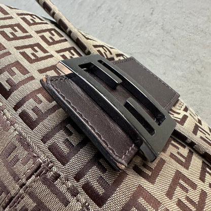 Vintage Fendi Mama Baguette Brown Zucchino Shoulder Bag