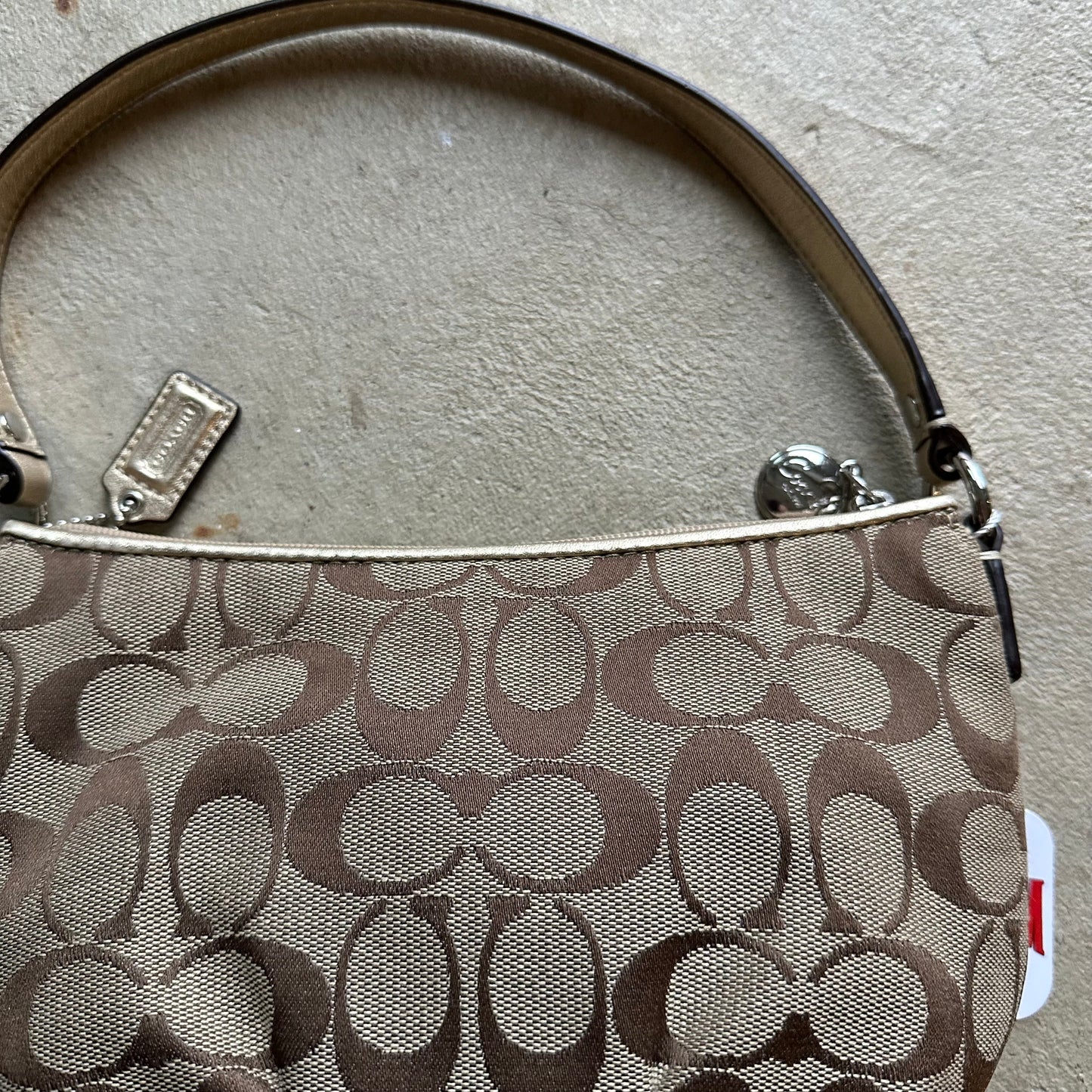 Vintage Y2K Coach Brown Patterned Mini Shoulder Bag