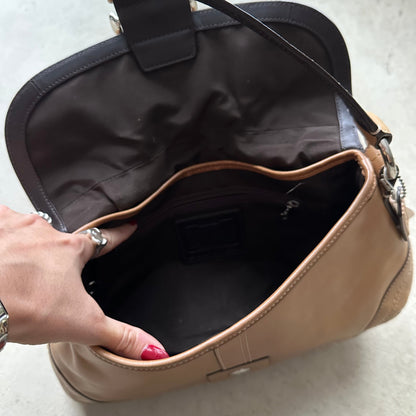 Vintage Y2K Coach Tan Leather Soho Shoulder Bag