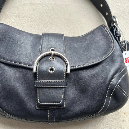 Vintage Y2K Coach Black Leather SoHo Shoulder Bag