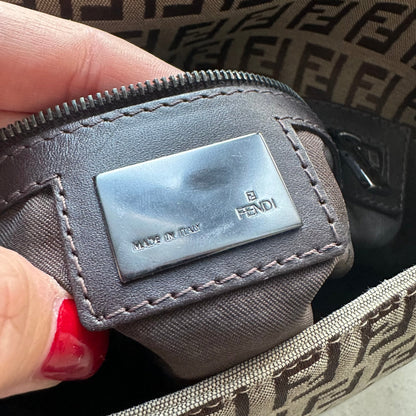 Vintage Fendi Mama Baguette Brown Zucchino Shoulder Bag