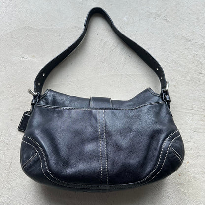 Vintage Y2K Coach Black Leather SoHo Shoulder Bag