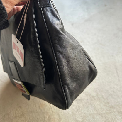 Vintage Fendi Baguette Style Black Leather Shoulder Bag