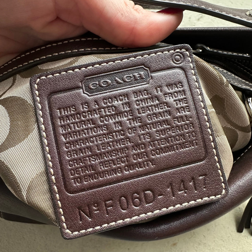 Vintage Y2K Coach Brown Leather Shoulder Bag