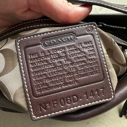 Vintage Y2K Coach Brown Leather Shoulder Bag