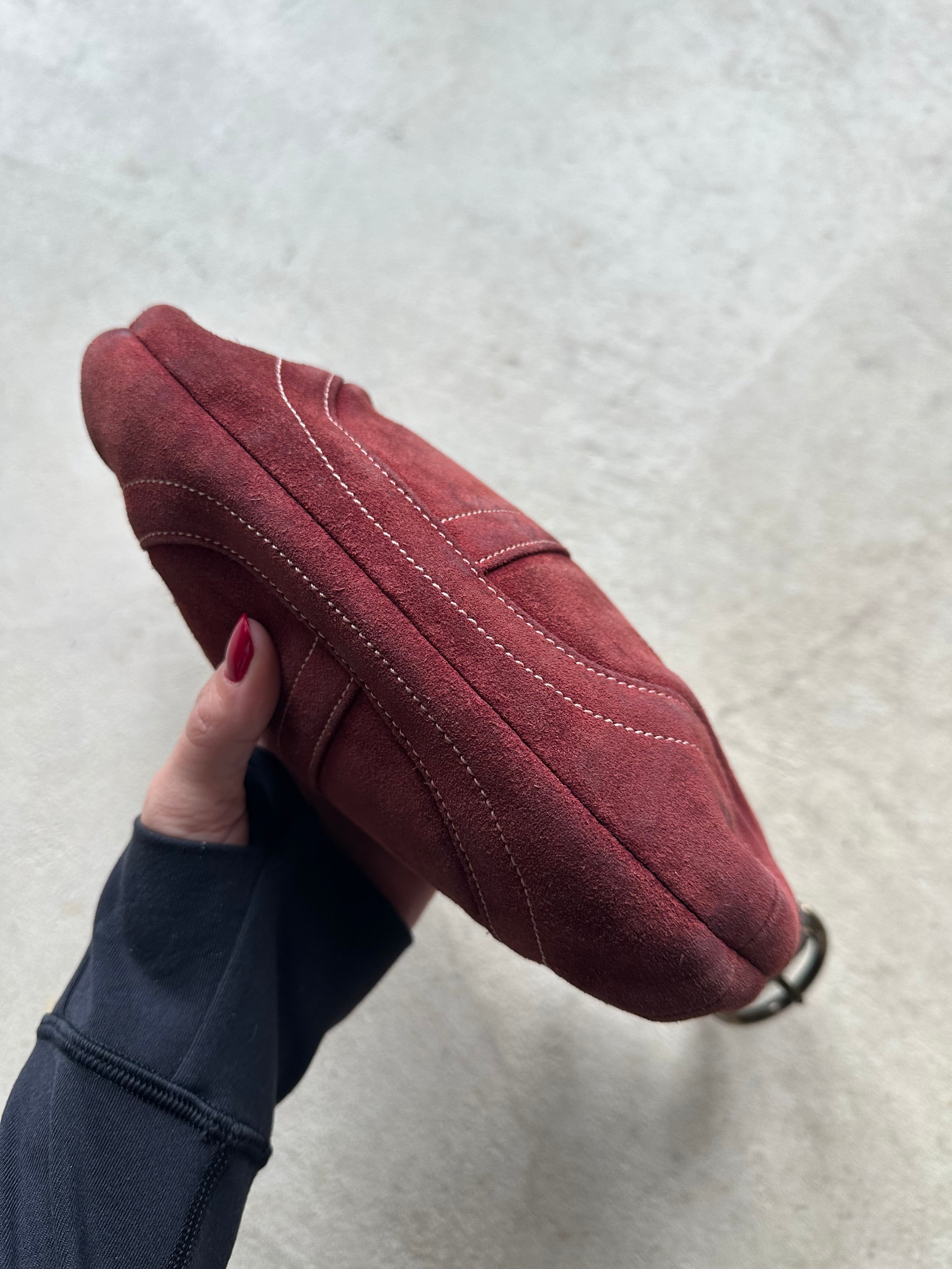 Vintage Burgundy Suede Coach Soho Shoulder Bag