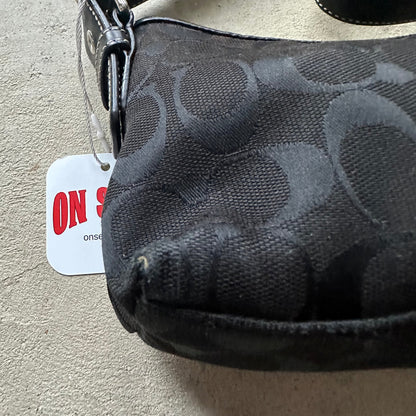 Vintage Y2K Coach Black Baguette Shoulder Bag