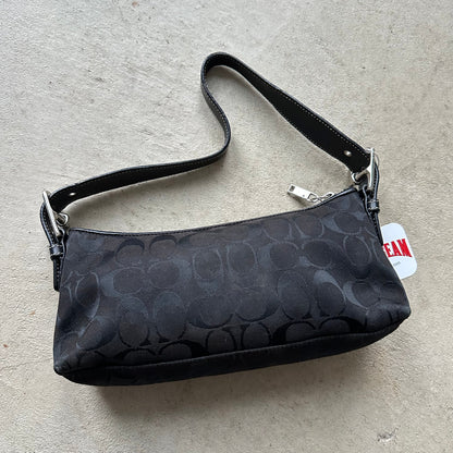 Vintage Y2K Coach Black Baguette Shoulder Bag
