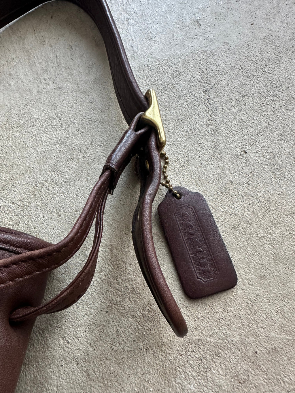 Vintage Coach 9166 Leather Bucket Duffle Hobo Purse