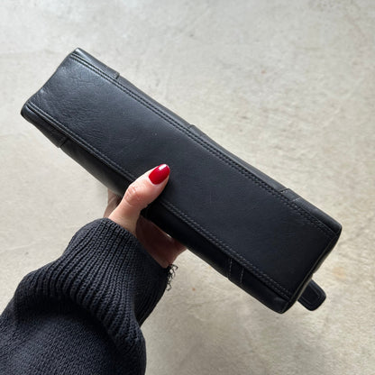 Vintage Y2K Coach Black Leather Baguette Shoulder Bag