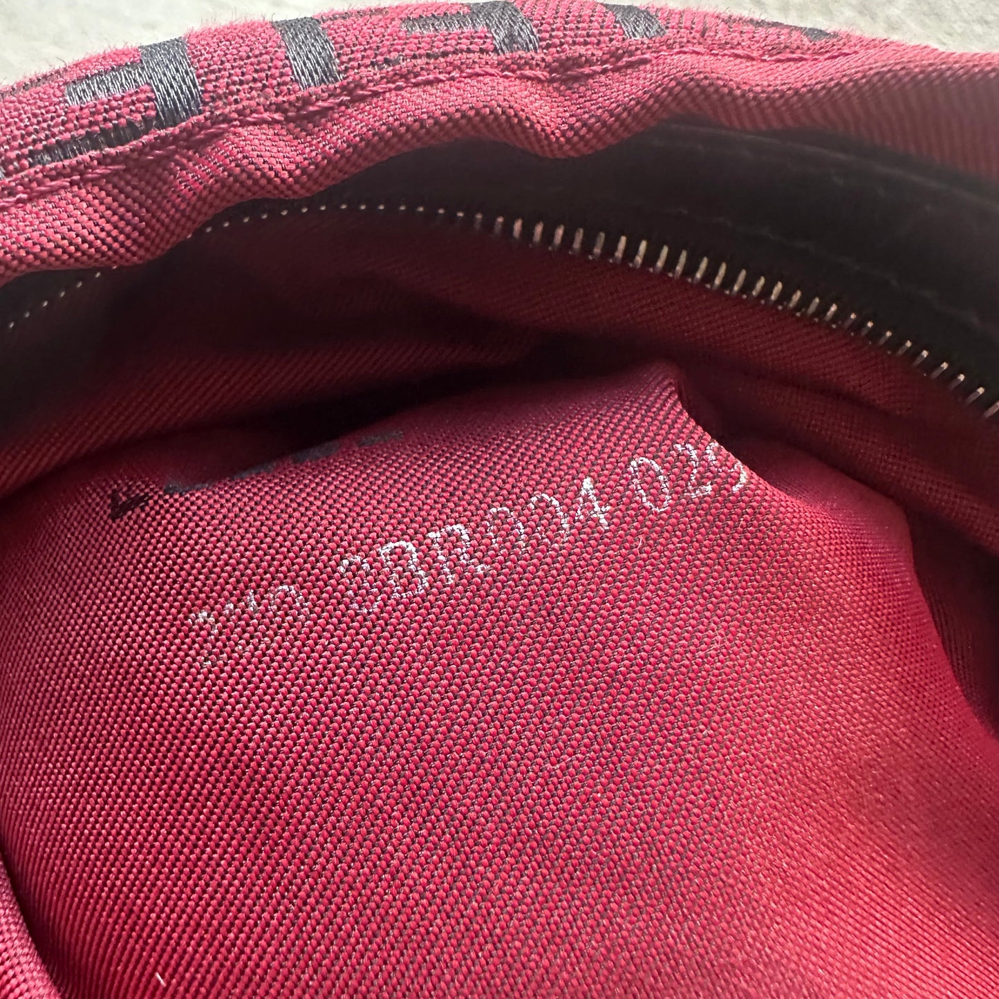 Vintage Fendi Baguette Style Red & Black Zucca Shoulder Bag