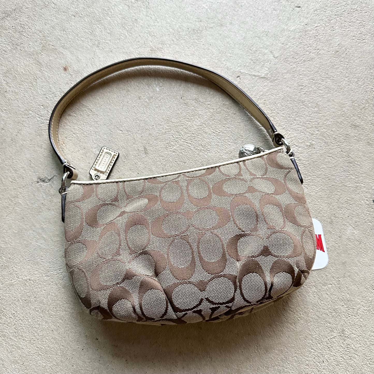 Vintage Y2K Coach Brown Patterned Mini Shoulder Bag