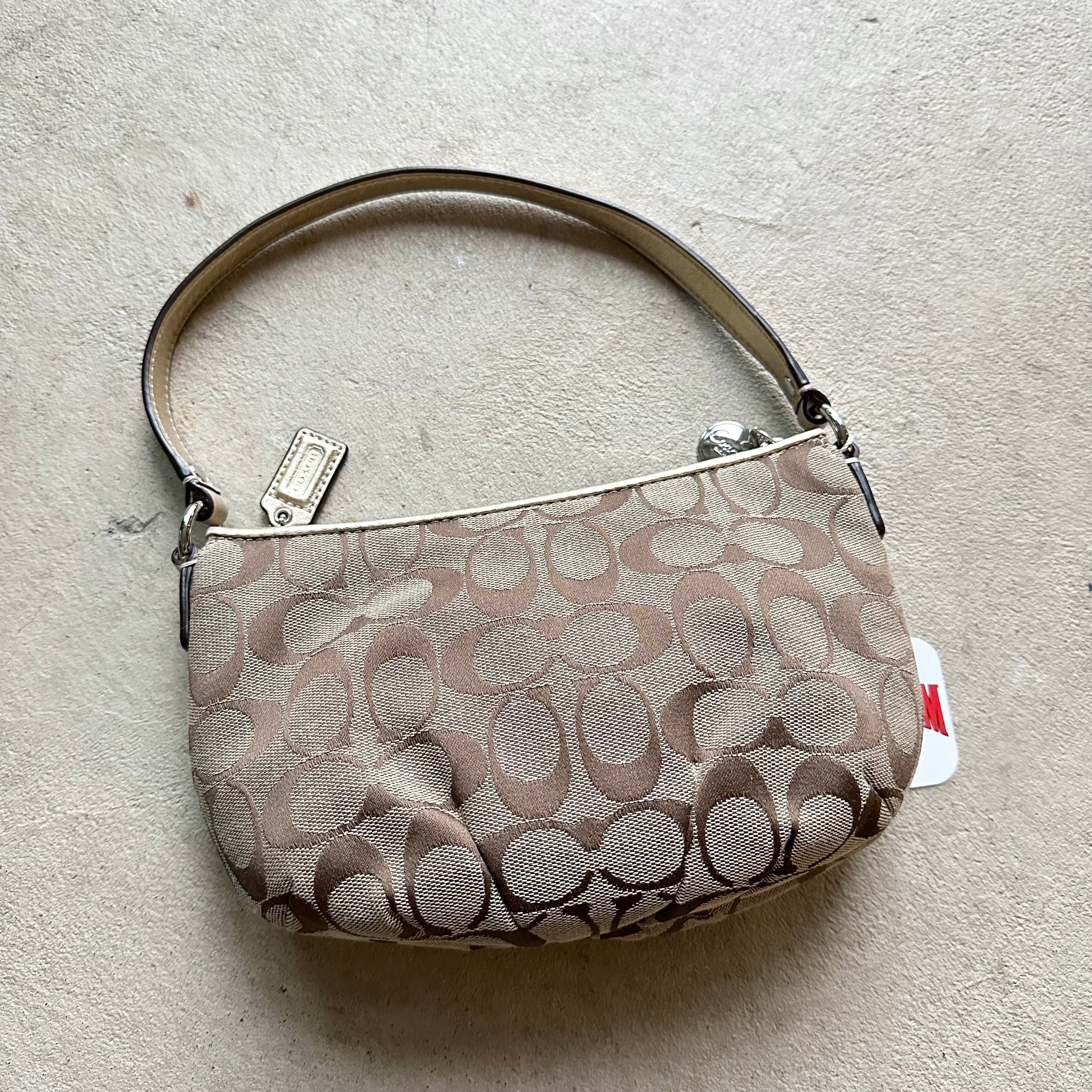 Vintage Y2K Coach Brown Patterned Mini Shoulder Bag