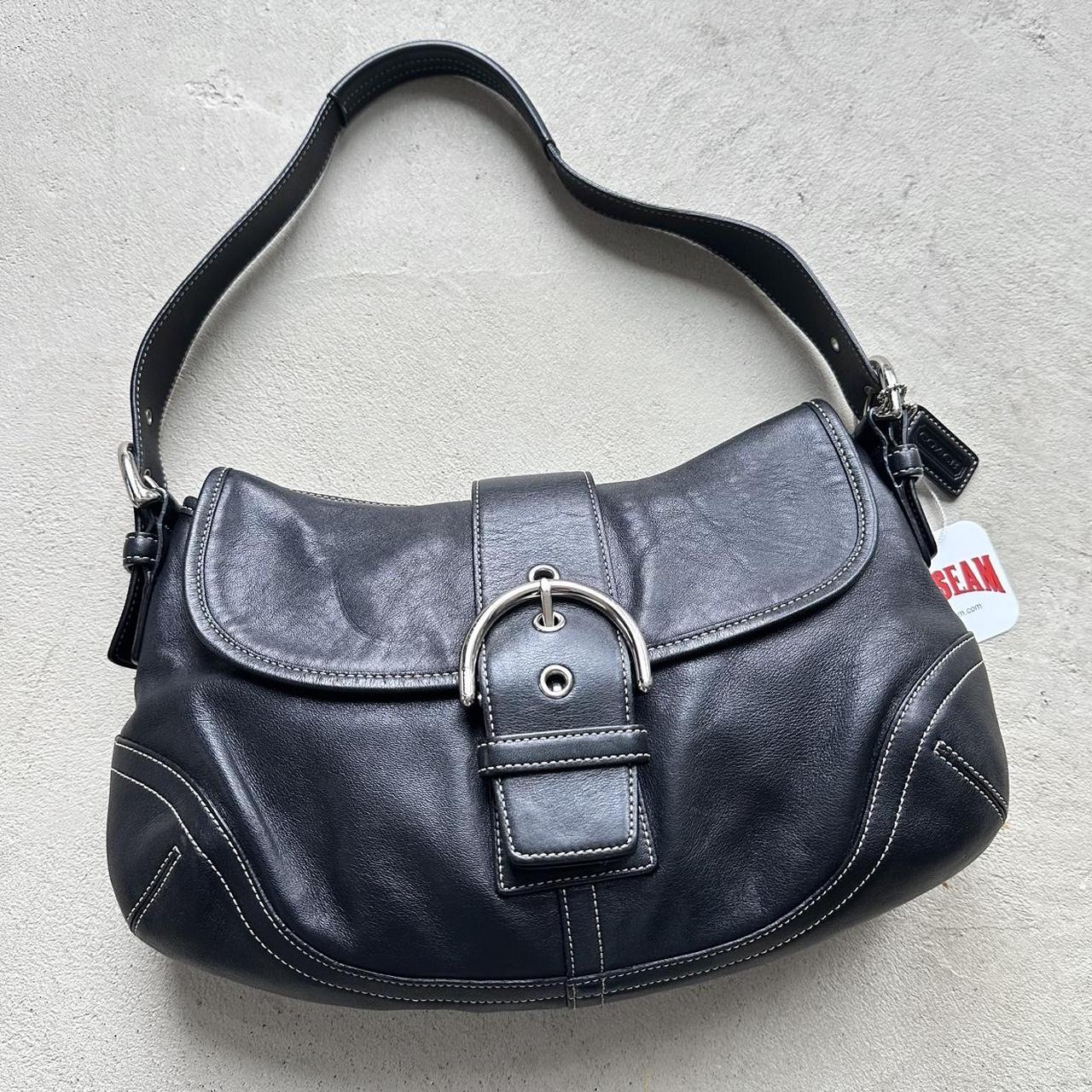 Vintage Y2K Coach Black Leather SoHo Shoulder Bag