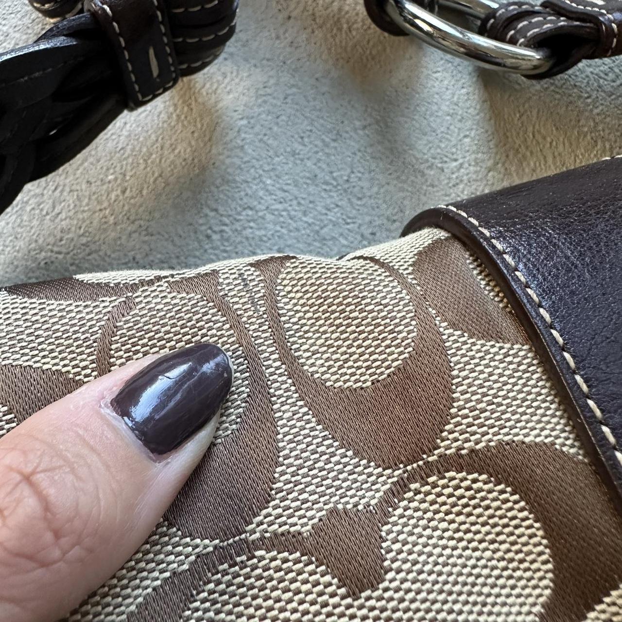 Vintage Y2K Coach White Leather Mini Soho Shoulder Bag