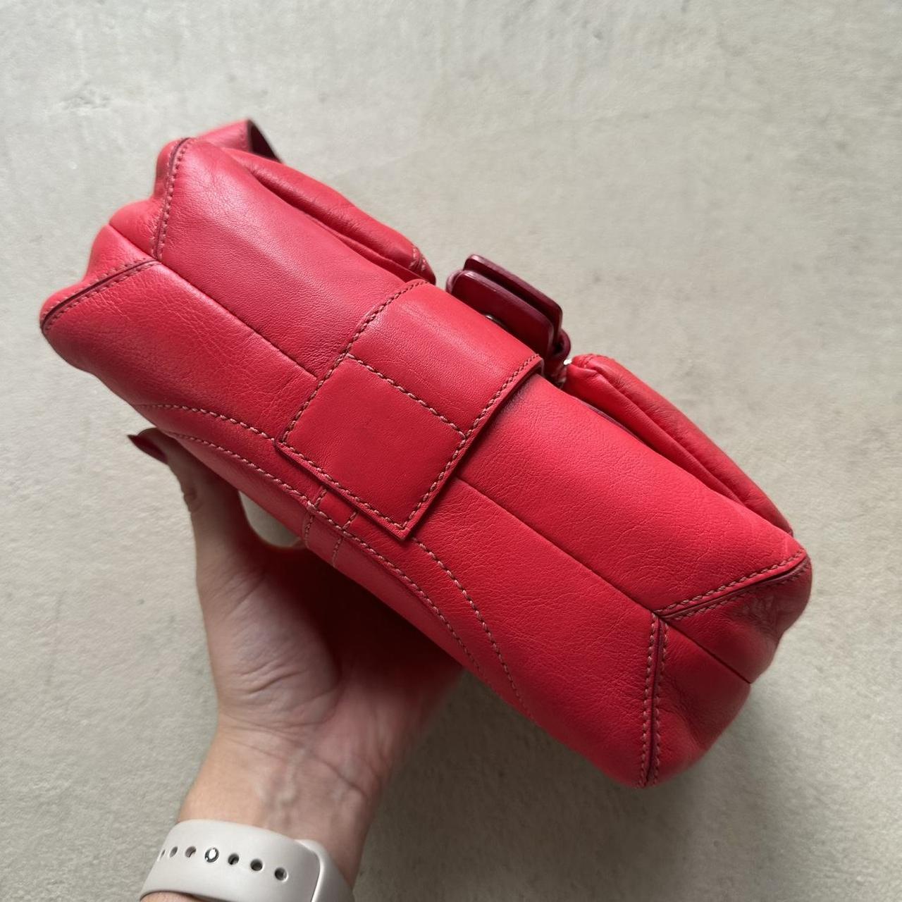 Vintage Y2K Coach Red Mini Leather Square Soho Shoulder Bag