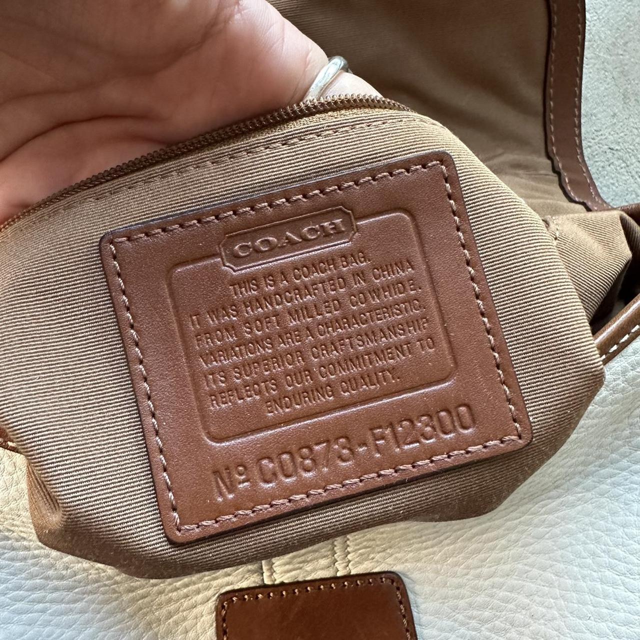 Vintage Y2K Coach White Leather Mini Soho Shoulder Bag